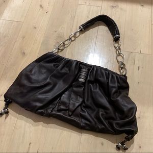 NWOT Rare Renato Angi Espresso Brown Leather Bag